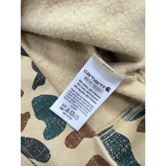 Boys Carhartt Yellow Camouflage Hoodie Pullover Sweatshirt Size L 14-16 - Picture 10 of 12